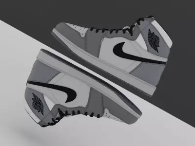 AirJordan 1 Retro HighOG Color Gray  Low-poly 3D model