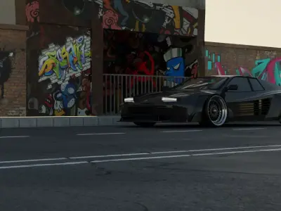 Ferrari Testarossa Liberty Walk 3D model
