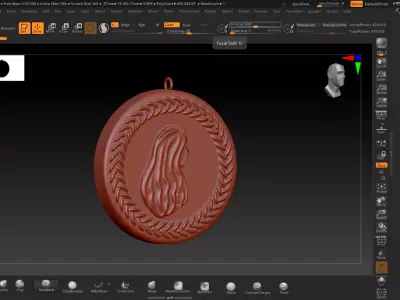 girl pendant 3D printable file Free 3D print model
