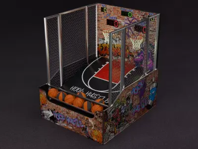 Urban Arcade Basketball Game 3D model