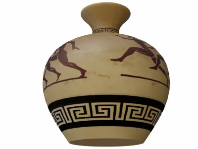 The old greek vase Low-poly 3D model