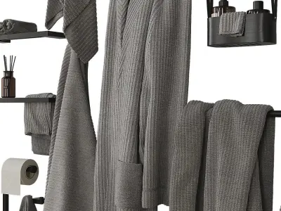 Decorative bathroom set 202 3D model