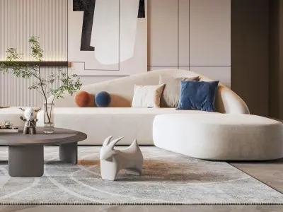 living room Modern 3D model get