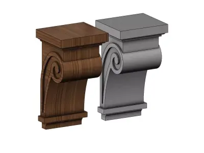 Simple scroll Corbel 3D print model