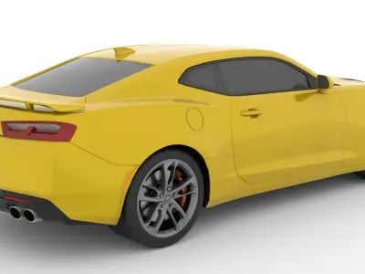 Chevrolet Camaro SS 2017 Low Poly Low-poly 3D model