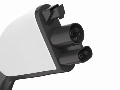 Electric Vehicle Charging Plug Socket 01  3D model