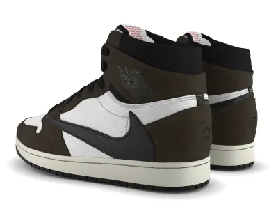 Jordan 1 Retro High Travis Scott  Low-poly 3D model