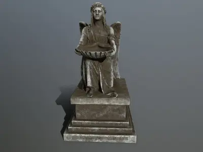 Angel Statue Low-poly 3D model