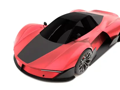 Futuristic Sports Car Concept I High-Quality 3D Model  3D model