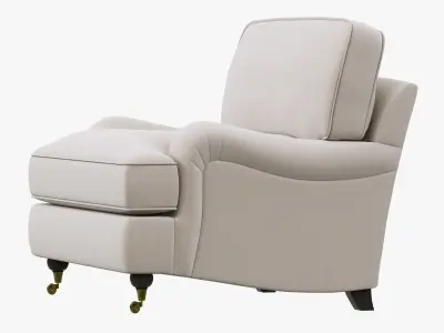 Restoration Hardware English Roll Arm Upholstered Chair 3D model