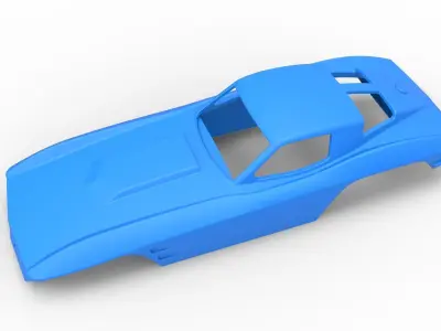 Sport car shell for monster truck Scale 1 to 25 3D print model