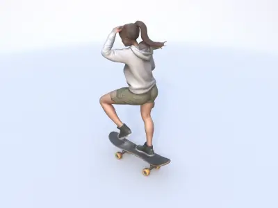 Skateboarding 3D model