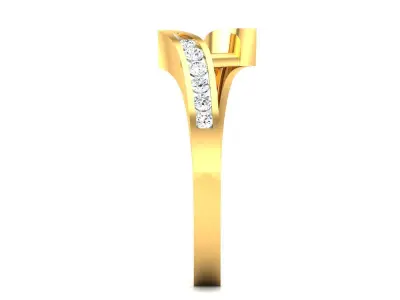 Band 3dm Render Details diamond ring gold 3D print model 2