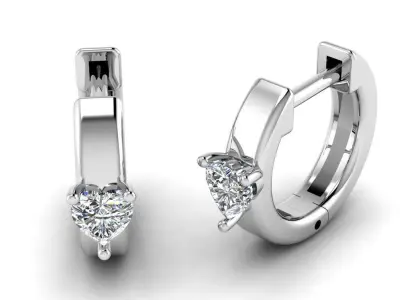 Jewelry Earrings 3mm heart 3D print model
