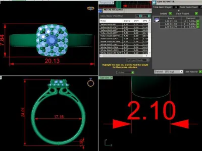 Jewelry Diamond Ring  Free 3D print model