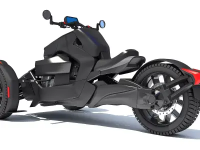 3 Wheel Motorcycle 3D model