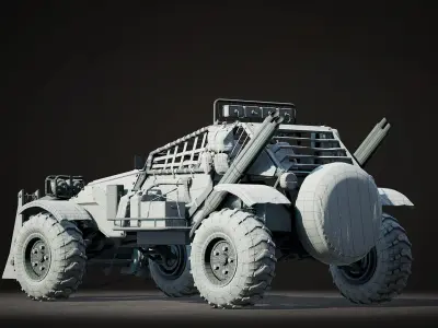 Last Guns - Armageddon 3D Buggy Low-poly 3D model