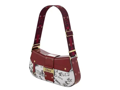 Dior Street Chic Bag Red Print 3D model