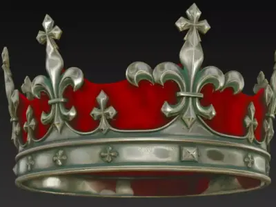 queen crown 3d model 3D model