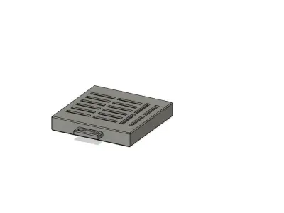 Deskor metal box with two sides 3D model