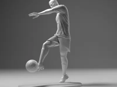 Footballer 04 Footstrike 03 Stl 3D print model