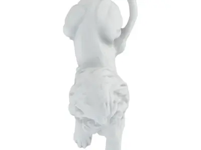 Park Lion Sculpture 3D model