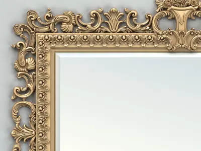Rectangle mirror frame 018 3D model