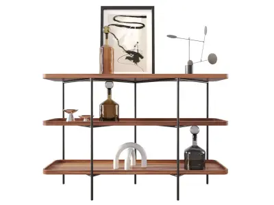 Wooden Shelf Unit Renee Westwing Collection 3D model