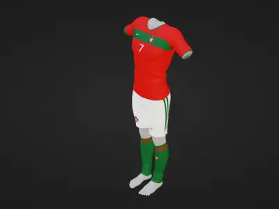 Portugal Sportwear Low-poly 3D model
