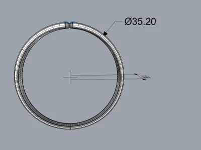 Gold ring 3D print model