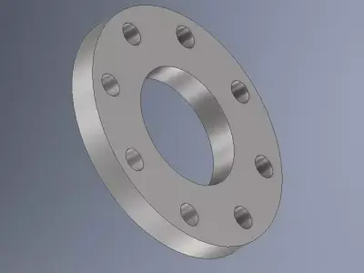 Parametric Flange Library 3D model