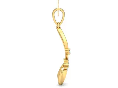 Solitaire Pendant 3dm stl FBX OBJ Render Detail 3D print model shop