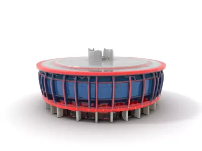 Circular Arena Architecture model pack Low-poly 3D model