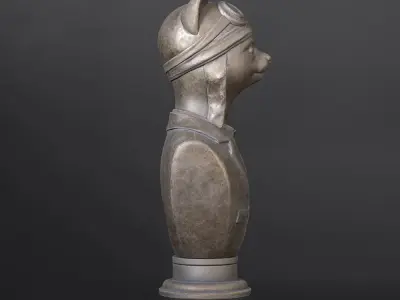 Cat Pilot Bust Satanas 3D model