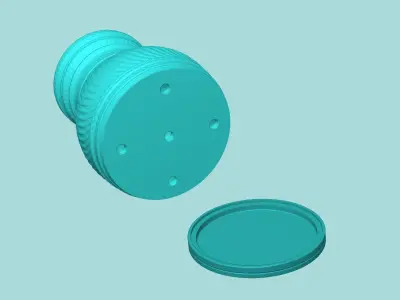 Vase 12 with Plate - Simple Plant Pot - Home Decor 3D print model