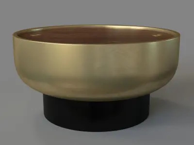 Drum Shaped Coffee Table 3D model