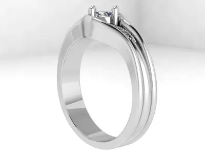 Diamond Milgrain Ring 4456 3D print model