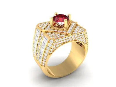 HONGKONG LUXURY DIAMOND RING FOR MEN 572 3D print model