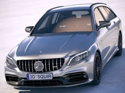 Mercedes C63 AMG S Estate 2019 3D model