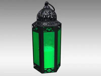 Moroccan Lantern 03 Low-poly 3D model