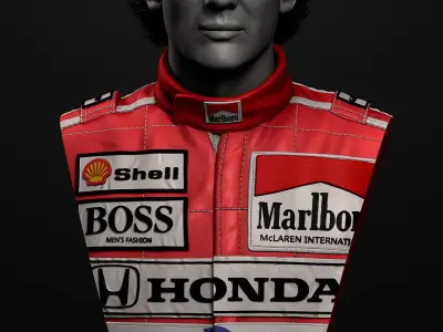 Ayrton Senna Bust 3D print model
