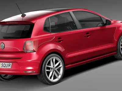 Volkswagen Polo 5-door 2015 3D model