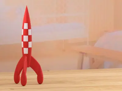 Tintin Toy rocket  3D Print model 3D print model