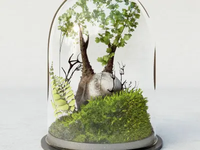 Skull in Flask 3D model