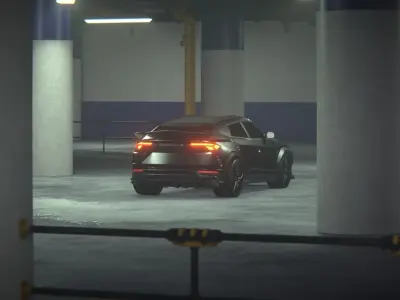 Parking Theme Environment 3D model 3D model