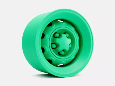 15x8 Mopar Rallye Wheel and Brake 3D print model