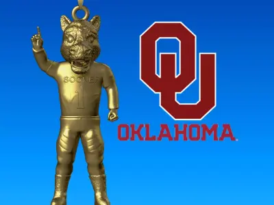 NCAA - Necklaces Oklahoma Sooners - Hanging Figurine - 3D print 3D print model