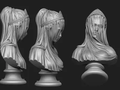 Drapery Bust 3D print model
