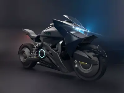 Sci Fi futuristic motorcycle 3D model