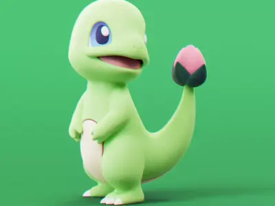 Pokemon - Grass Charmander 3D print model